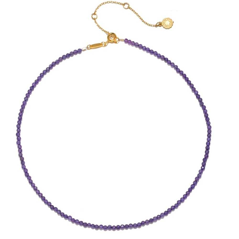Satya Jewelry Embrace Bliss Amethyst Crown Chakra Choker - Picture 2 of 6